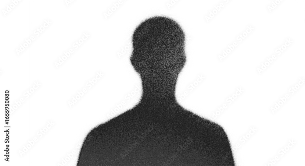 Human silhouette shadow overlay with transparent background for ...