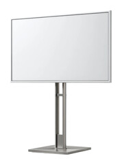 Modern eye-level retail signage & promotional display stands isolated on transparent background
