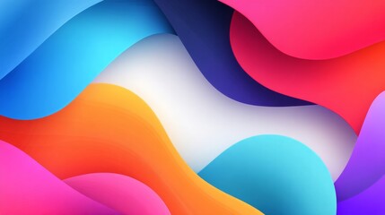 Wall Mural - the abstract background features a colorful gradient that forms a beautiful rainbow