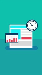 Wall Mural - improving website loading speed to enhance search engine rankings and increase organic traffic throu