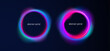 © Little Monster 2070 - Sphere circle ball stylish cosmos illustration with glow abstract design night galaxy universe astronomy science earth planet sun star eclipse solar moon soft gradient neon background