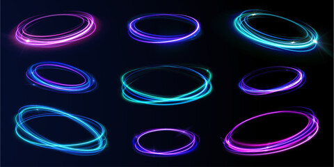 Wall Mural - abstract swirl lines light speed rotation shimmer purple three-dimensional glistering shiny flash ne
