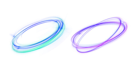 Wall Mural - abstract swirl blue light line shine speed ellipse effect background circle circular design digital 