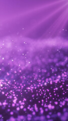 Poster - soft-focus abstract purple background with sparkling bokeh lights, creating a dreamy, magical atmosp