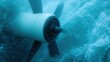 © Preeyanuch - A submerged propeller spins in turbulent water, creating dynamic movement and energy beneath the surface.