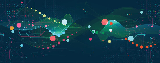 Wall Mural - abstract scientific circuit technology concept modern background