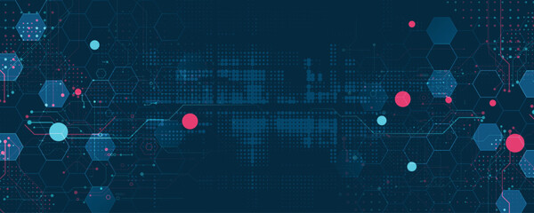 Wall Mural - abstract scientific circuit technology concept modern background
