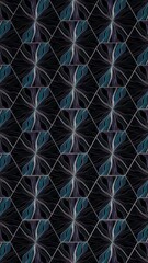 Wall Mural - 3D animation vertical beautiful video colorful abstract bright light energy 4K of smooth lines waves glittering light effect on black background