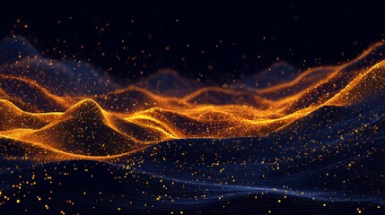 Wall Mural - this vibrant and dynamic image features a multitude of overlapping sparkles or particles that emit a