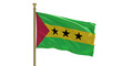 © Creative Transparent - Waving flag of S?o Tom? and Pr?ncipe with green, yellow, red colors and black stars, isolated on white background, perfect for international events or cultural projects