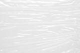plastic overlay texture of realistic crumpled transparent plastic film wrap on white background,wrinkled stretched plastic effect.abstract plastic background on transparent png