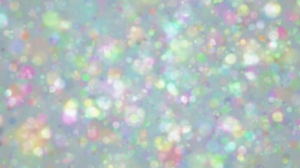 Wall Mural - animated background loop - colorful festive bokeh particles with glitter glow