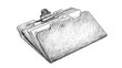 © Halina - Vintage office clipboard folder sketch retro document storage etching illustration paperwork archive