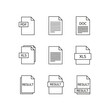 © TAHA - Collection of document icons representing common file types for digital information and data organization