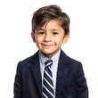 © Elena - young boy wearing suit and tie isolated on white background