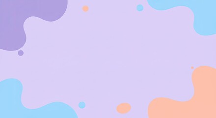 Wall Mural - Abstract Pastel Background with Fluid Shapes and Minimalist Design
