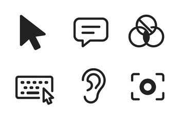 Modern interface icons for digital design