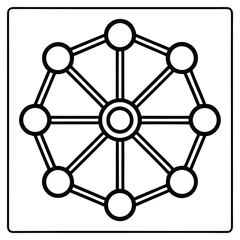 Flat icon sitemap network