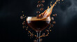 © Rongh Studio - Luxurious Espresso Martini with Dynamic Coffee Bean Splash Motion