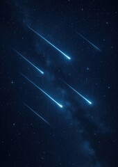 Wall Mural - celestial meteor shower night sky