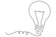 © MdOmar - Continuous one line drawing of light bulb lamp outline vector illustration minimalist design symbol of idea creativity and innovation isolated on white background