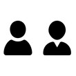 © Ali.I - Male and Female User Silhouette Icons, Casual and Professional Profile Symbols