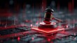 © Galih - Gavel on circuit board. Legal tech. Glowing lines