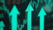 © LumenMaze - Digital stock market charts with green upward arrows, financial data background, numbers and lines showing trends,