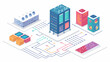 © ALI - Isometric Illustration of Data Centers and Connected Network Architecture