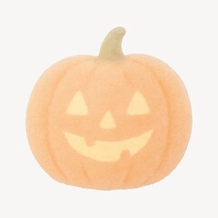 Wall Mural - fuzzy pumpkin with glowing face.