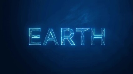 Wall Mural - abstract technological background with the word earth