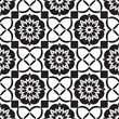 © Ahmed - Vector art of seamless black and white floral pattern with geometric shapes for textile and wallpaper