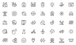 © Iconiflow - Renewable Energy Icon Set, alternative sources energy. Eco icon collection. Editable stroke. Vector illustration.Thin outline icons pack. Vector illustration. editable stroke