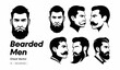 © MutakMera - Diverse bearded men faces in outline style