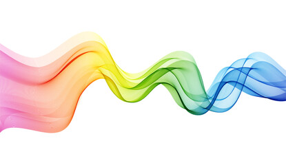 Wall Mural - Abstract Background, Transparent Rainbow Waved Lines. Soft Blue Red Green Purple Spectrum Smoke Wave BG. Colorful Gradient Flowing Wavy Lines. Vector illustration.