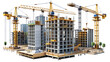 © Sorif Ahmed - Construction site with cranes and buildings under construction isolated on transparent background, representing urban development