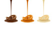 © yendisupiandi - Oranges cascading with luxurious caramel, creamy vanilla and rich chocolate isolated on