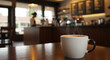 © Melissa - Cappuccino Coffee Cup Close-Up in Cafe, Foam Detail, Cozy Drink