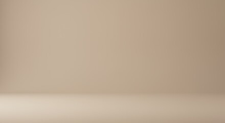 Wall Mural - Minimalist Beige Studio: Empty Space, Soft Lighting, Neutral Background, Clean Design.