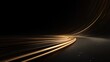 © Galih - Golden lines arc across a dark surface, creating movement and energy