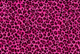 Seamless leopard skin pattern in pink and black for textile design