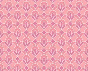 Wall Mural - abstract seamless pattern with art deco floral element. geometric vector background.