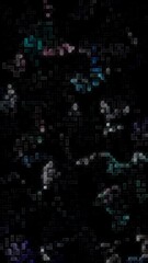Wall Mural - 3D animation vertical beautiful video colorfull abstract bright light energy 4K of smooth dots waves glittering light effect for background