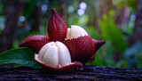 Exotic Salak Fruit - Unveiling the Creamy White Flesh of a Spiky Treasure.