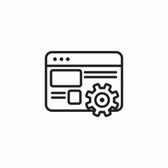 website configuration settings icon sign vector