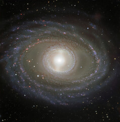 Wall Mural - ngc 1398 spiral galaxy with star-forming regions in fornax constellation.