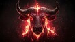 © Jikno - Fiery illustration of an enraged bull's head
