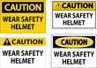 © Seetwo - Caution Signs for Safety: Wear Safety Helmet Warning Display in Different Styles