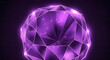 ©  Manuel Cucurezta - Abstract Purple Geometric Sphere with Glowing Edges in Dark Space