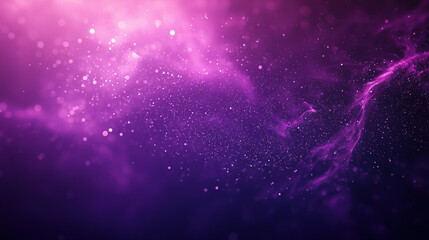 Wall Mural - A purple background with particles or elements randomly drifting in space. 